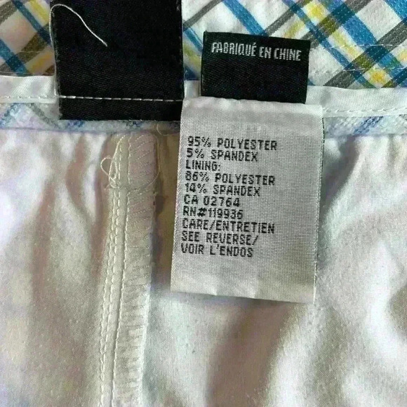 Nivo by Lanctot Golf Skirt with under shorts yellow and blue plaid size 10 skort - Picture 10 of 13